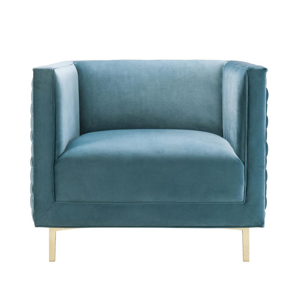 Tov Furniture Sal Sea Blue Velvet Woven Chair A150 The Home Depot Tov Furniture Sal Sea Blue Velvet Woven Chair