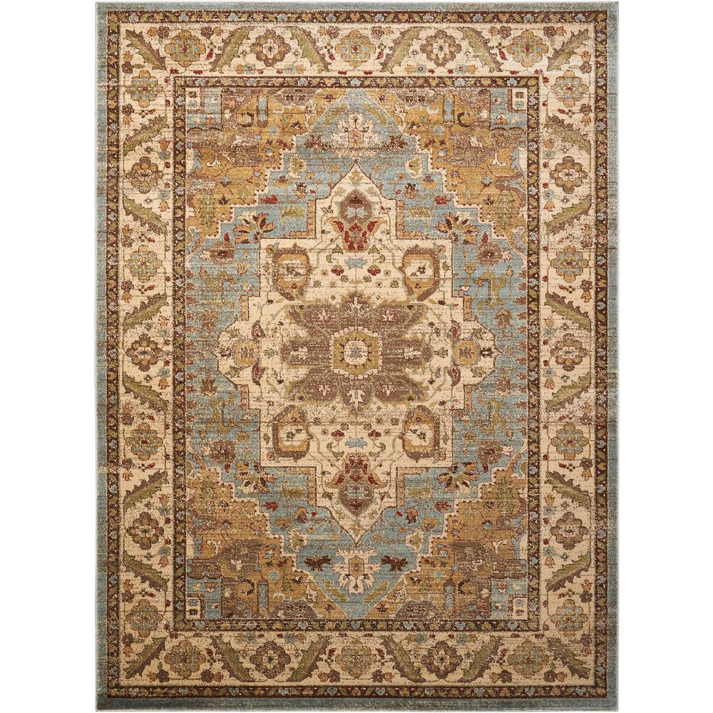 Nourison Delano Blue 8 Ft X 11 Area Rug 370891 The Home Depot