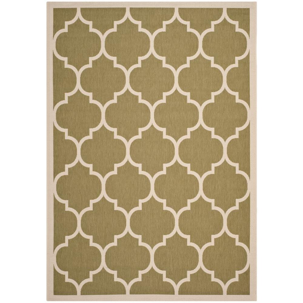 Safavieh Courtyard Green/Beige 6 ft. 7 in. x 9 ft. 6 in. Indoor/Outdoor
