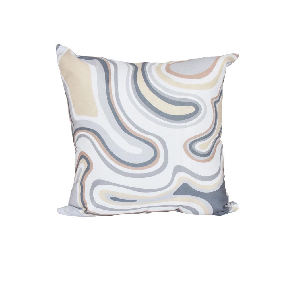 E by design Deep Sea Geometric Print Pillow