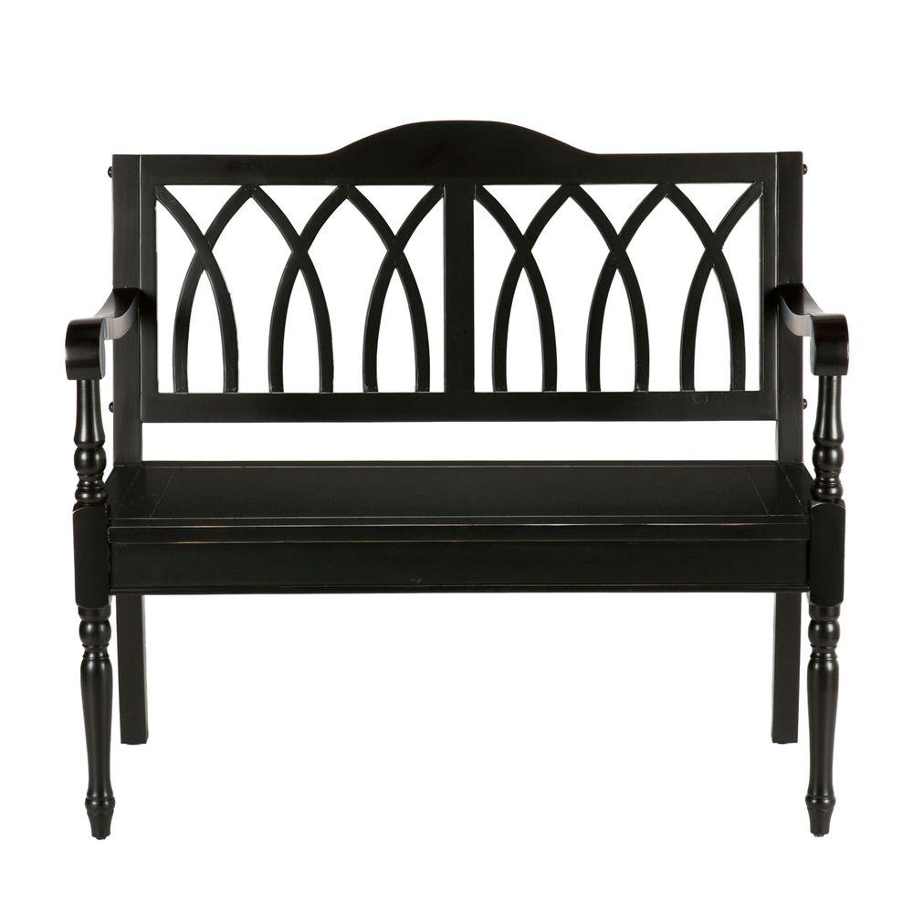 Southern Enterprises Alpine Antique Black Bench-HD888194 - The Home Depot