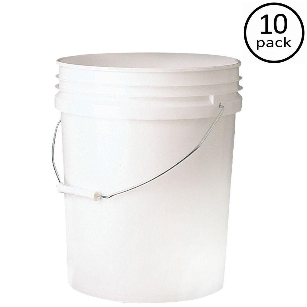 Leake Premium 5 Gal Food Storage Container 10 Pack P9gl00fg Food Storage Container 10 Pack