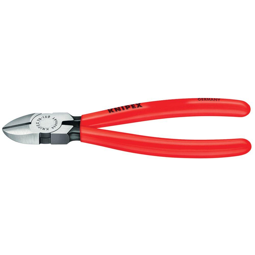 KNIPEX Heavy Duty Steel 61/4 in. Diagonal Cutters with 62 HRC Cutting Edge70 01 160