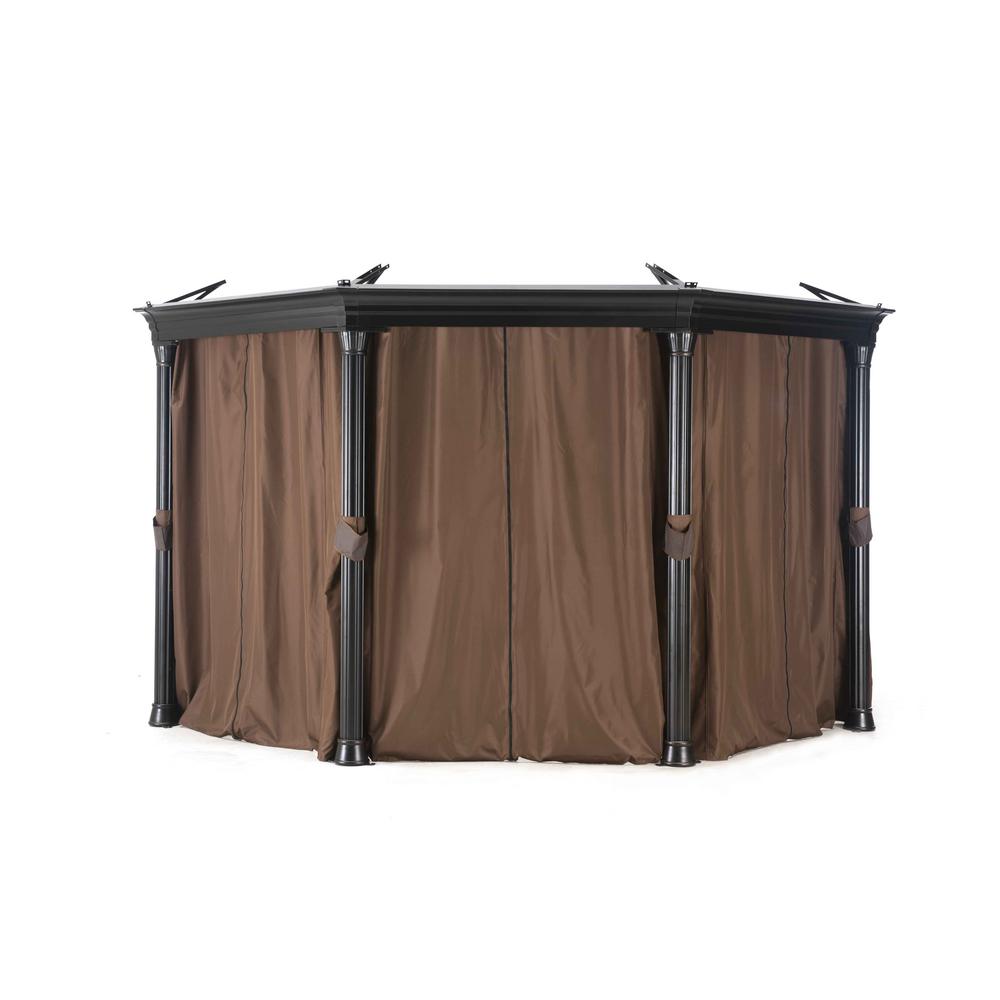 sunjoy universal curtain for octagonal gazebos 110109006 the home