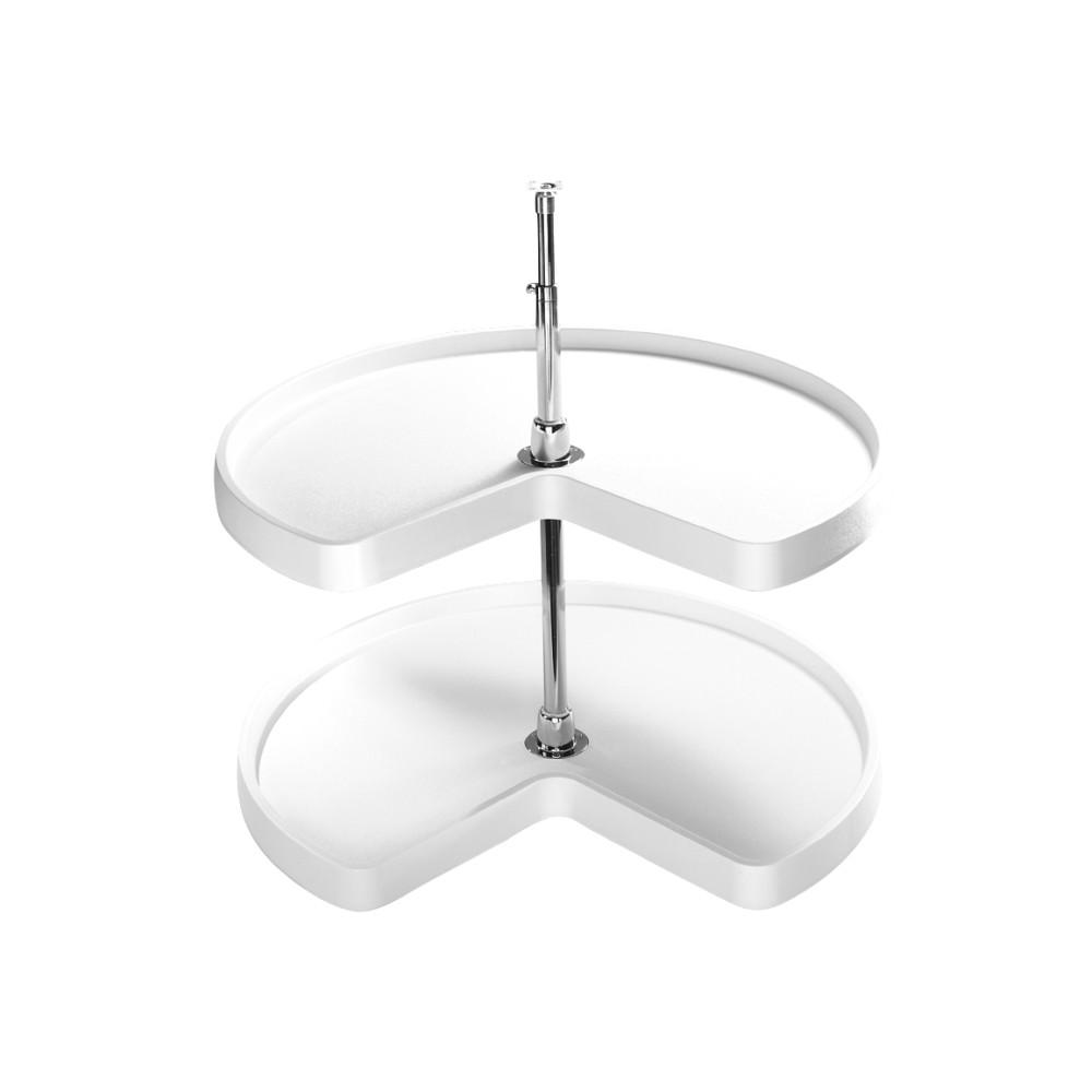 Rev A Shelf 26 In H X 28 W D White Polymer 2 This Review Is From 26 In H X 24 W D Almond Polymer 2 Shelf Kidney Shape Lazy Susan Set