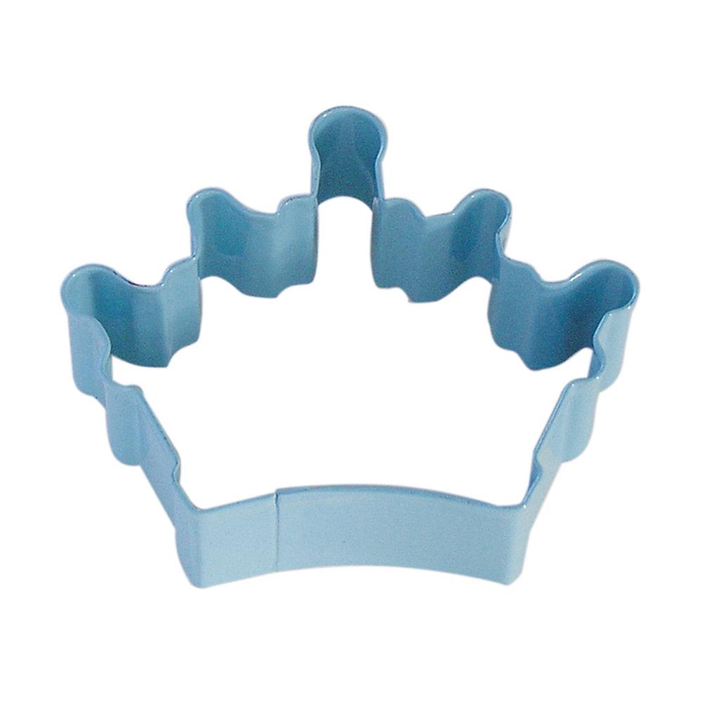 CybrTrayd 12-Piece Crown Queen 3.5 in. Blue Polyresin Cookie Cutter/Recipe