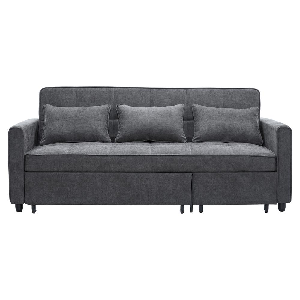 Compact Under 60 In Sofa Bed Sofas Loveseats Living Room Salinas Grey Convertible Sofa