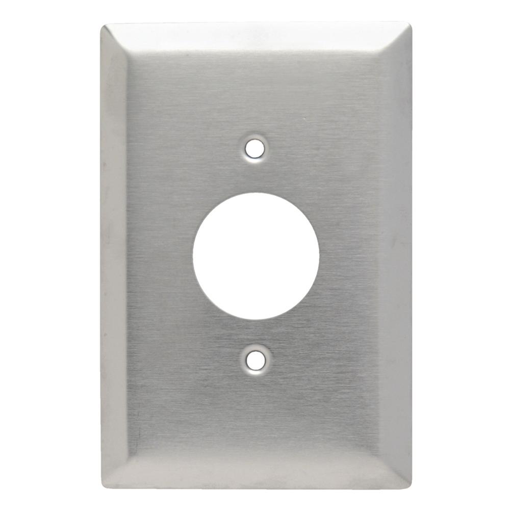 Legrand Pass & Seymour 302/304 S/S 1 Gang Single Outlet Oversized Wall Plate, Stainless Steel (1
