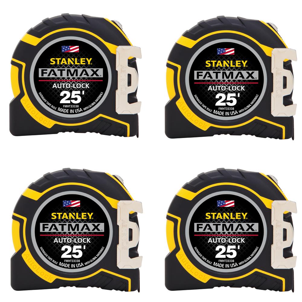 Stanley FATMAX 25 ft. Auto Lock Tape Measure (4Pack)FMHT33338CP The