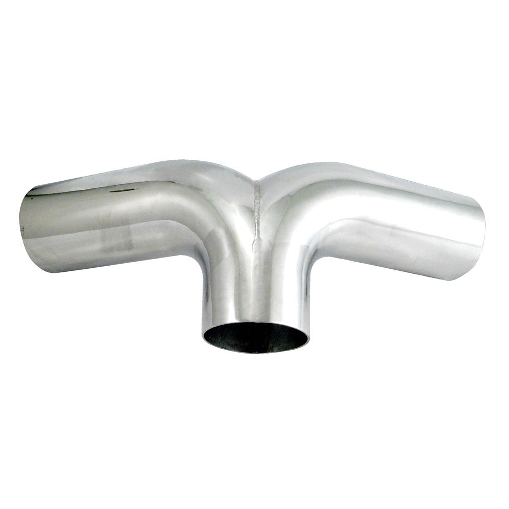 Universal Tube YPipe 4in. OD / 130 Degree YAngle / 90 Degree Leg