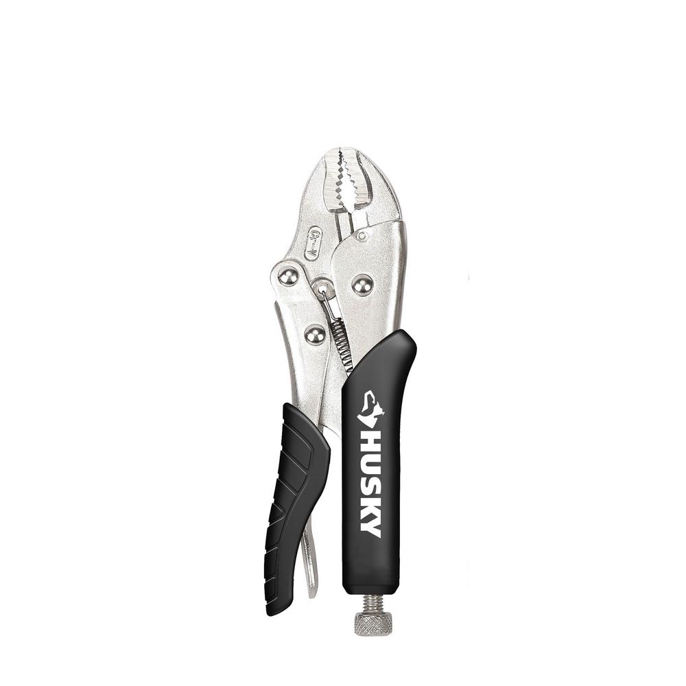 Husky 7 in. Curved Jaw Locking Pliers with Rubber Grip90143 The Home
