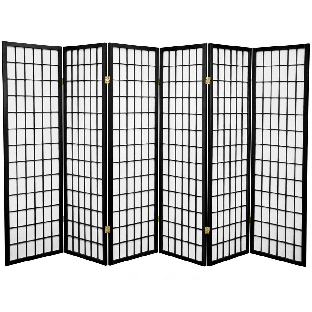 5 ft. Black 6Panel Room DividerWP60BLK6P The Home Depot