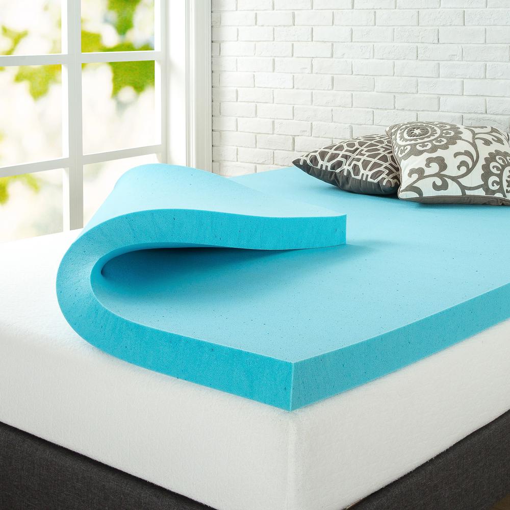Zinus 3 In Gel Full Memory Foam Topper Hd Mgt 300f The Home Depot Gel Full Memory Foam Topper