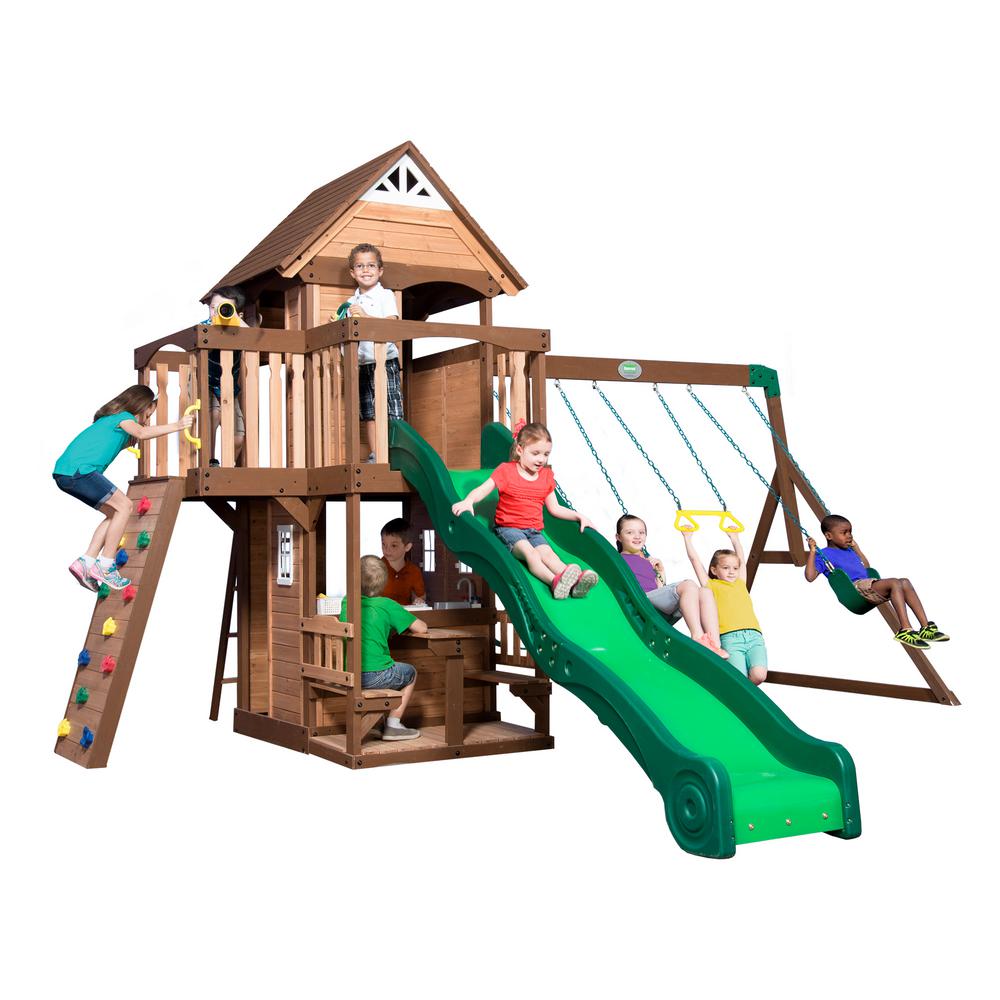 Backyard Discovery Mount Triumph All Cedar Swing Set