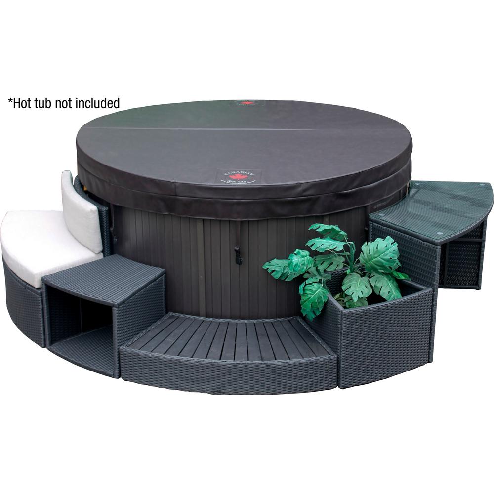 Canadian Spa Company Round Surround Furniture 5 Piece Kf 10006 The Home Depot - Hot Tub Furniture Surround Canadian Spa Company Round Surround Furniture 5 Piece Kf 10006 The Home Depot - Hot Tub Furniture Surround