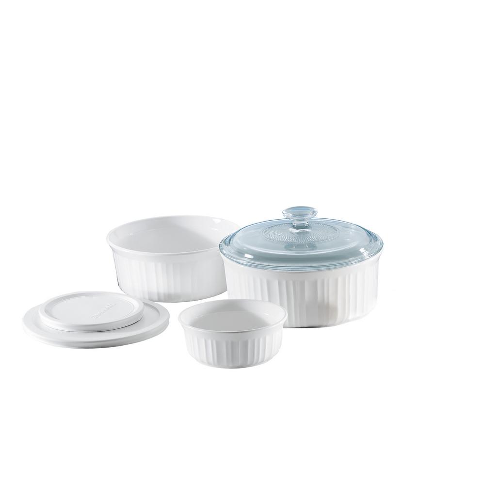 Corningware French White 6Piece Ceramic Bakeware Set Deal BrickSeek