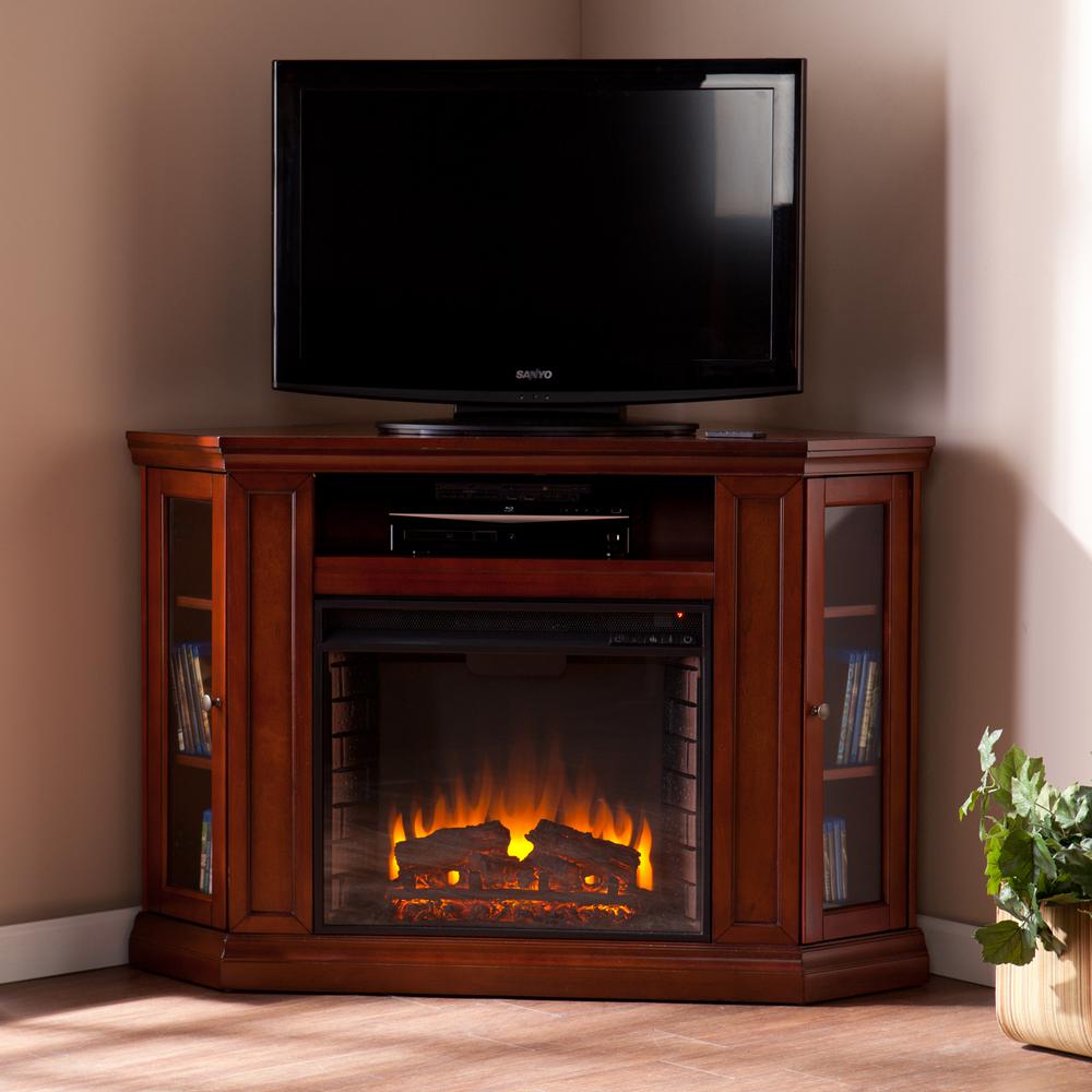 Hudson 48 In W Convertible Media Electric Fireplace In Brown