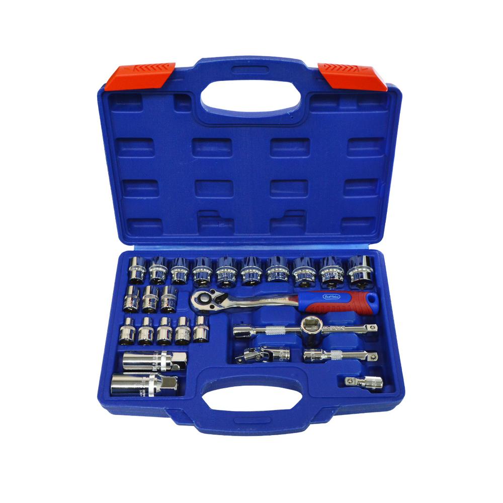 Husky 1 4 In 3 8 In And 1 2 In Drive Socket Set 200 Piece H200mss The Home Depot