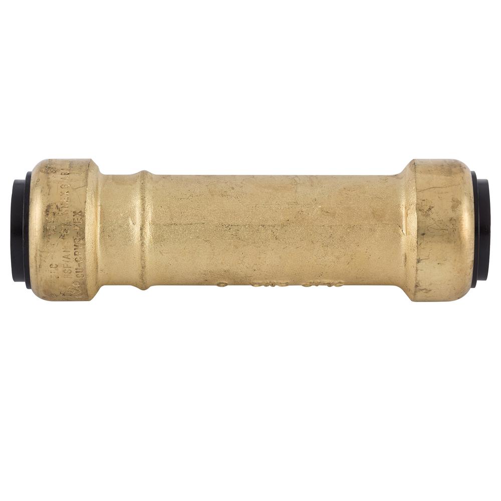Tectite 3/4 in. Brass PushToConnect Slip Repair CouplingFSBC34SL The Home Depot