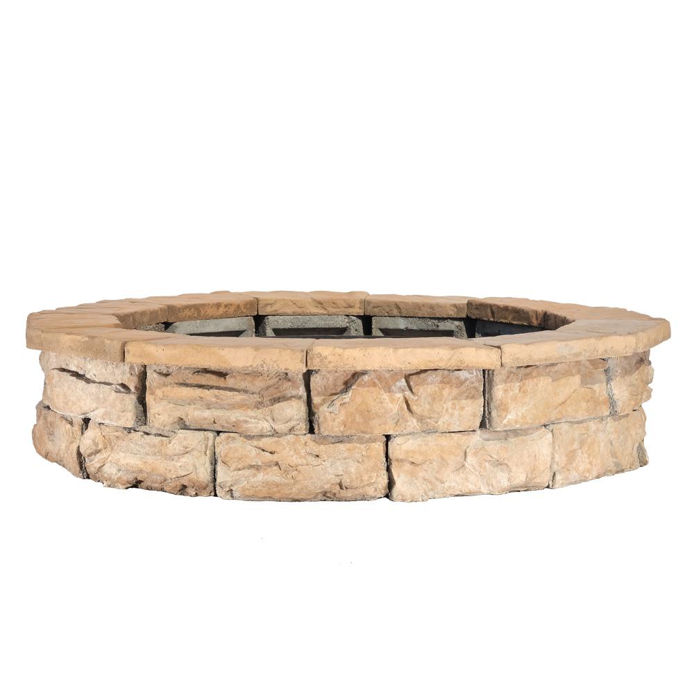 Natural Concrete Products Co 44 In Fossill Brown Round Fire Pit