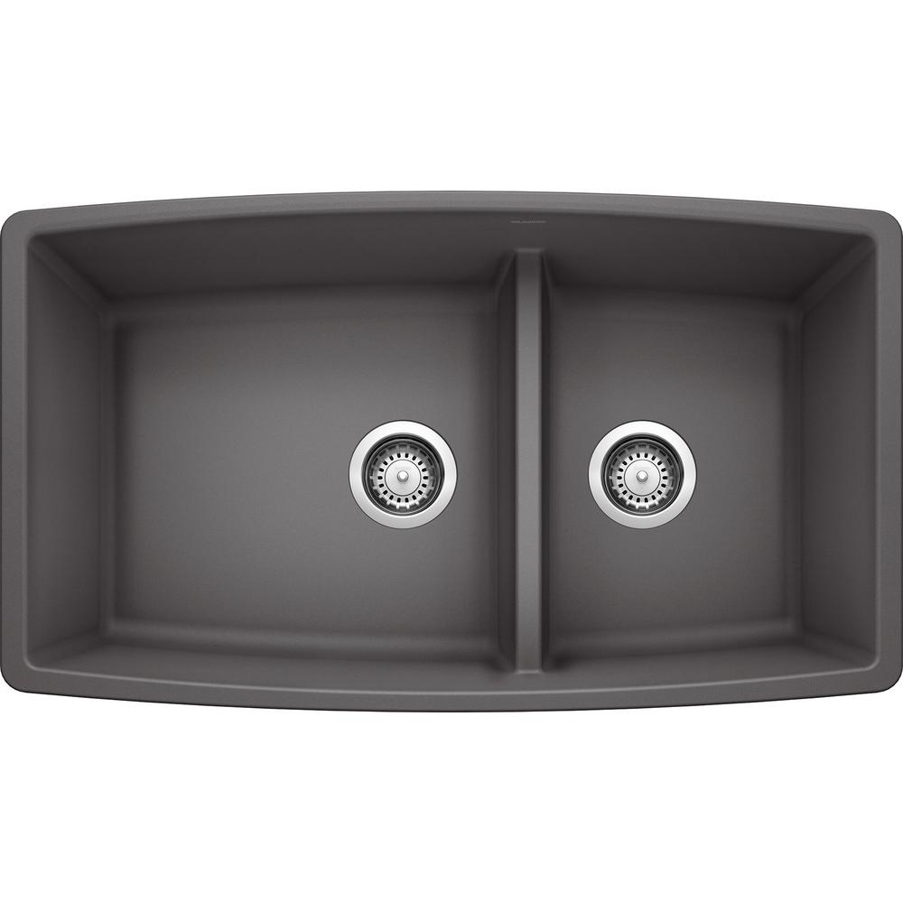 Blanco PERFORMA Undermount Granite Composite 33 in. 60/40 Double Bowl