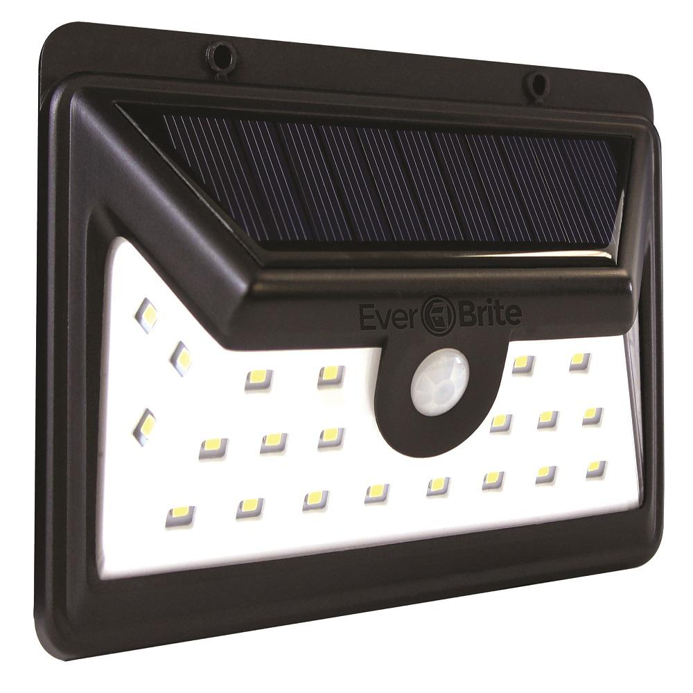 Ever Brite Black Motion Activated Outdoor Integrated Led Area Light Ever Brite Black Motion Activated Outdoor Integrated Led Area Light With 24 White Solar