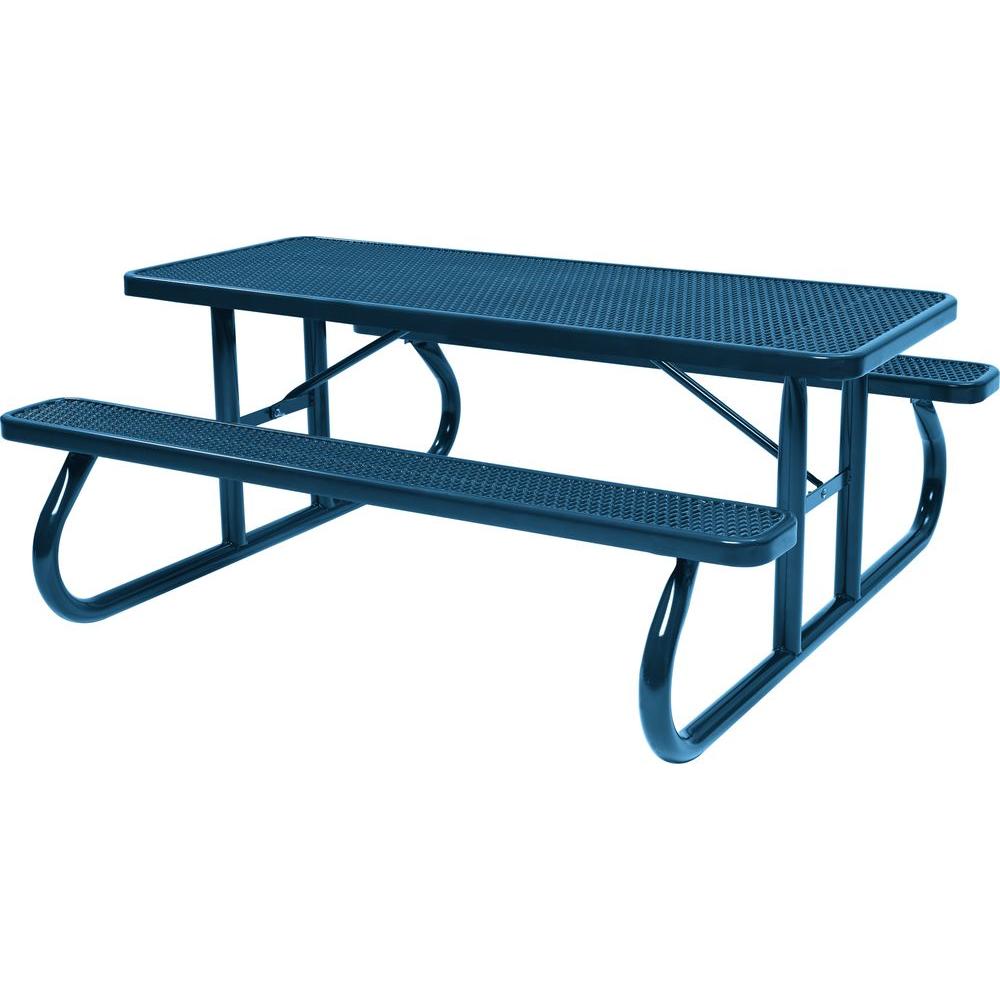 Tradewinds Black Patio Tables Furniture The Home Depot Park 8 Ft Blue Commercial Picnic Table