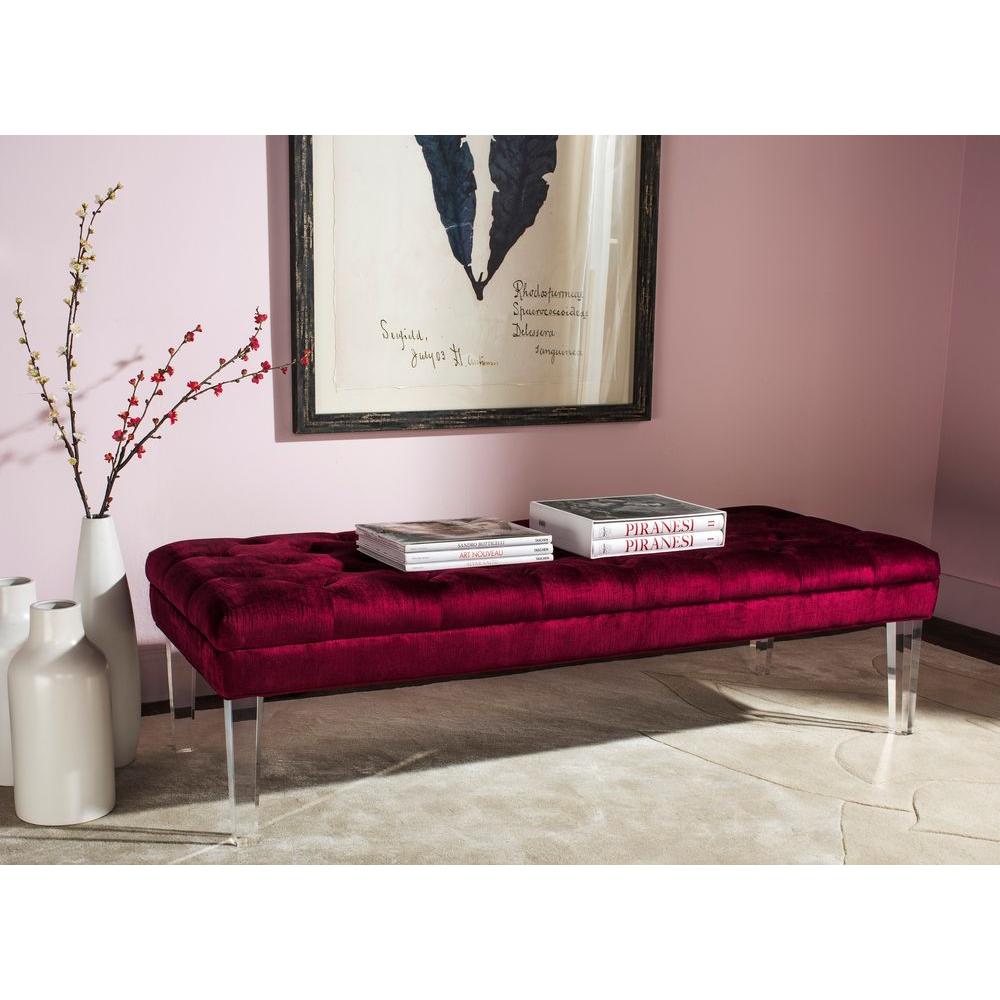 Red Fabric Bench Bedroom Benches Furniture The Abrosia Red Bench
