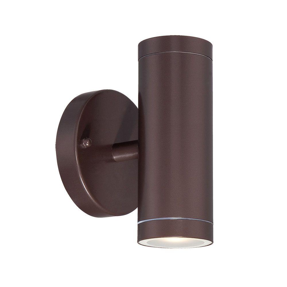 Cylinder Lights Acclaim Lighting Outdoor Wall Mounted 2 Light Architectural Bronze Integrated Led Wall Sconce