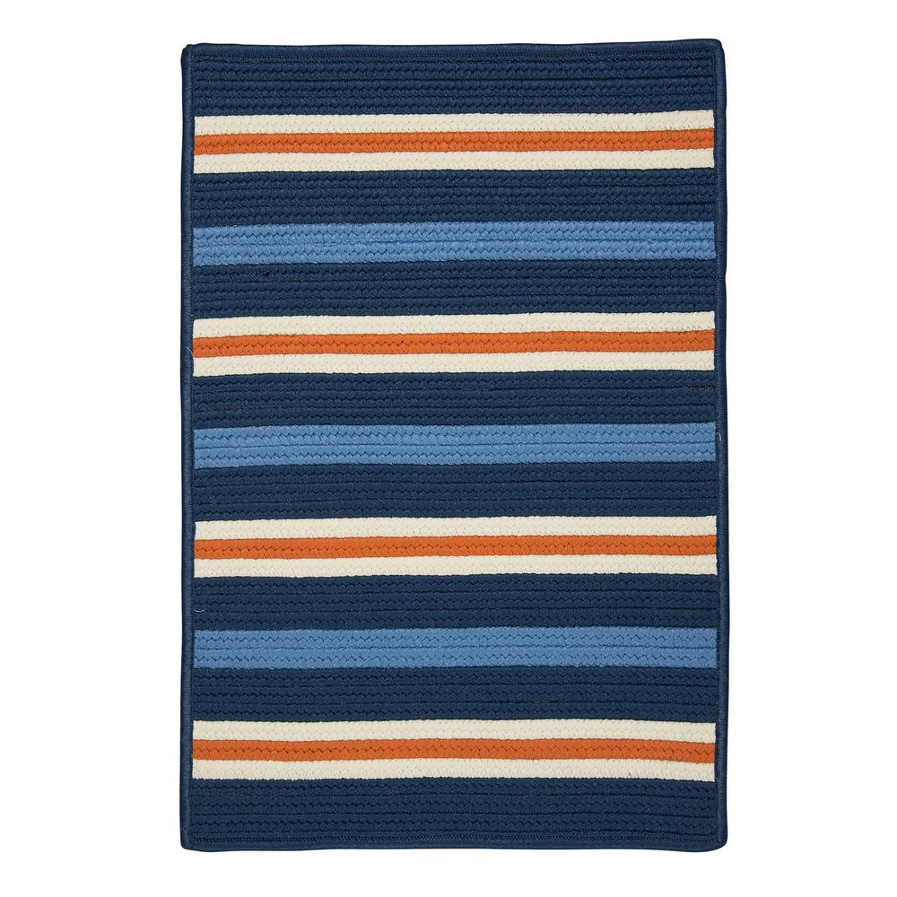 Colonial Mills Painter Stripe Set Sail Blue 2x3 Striped Indoor/Outdoor