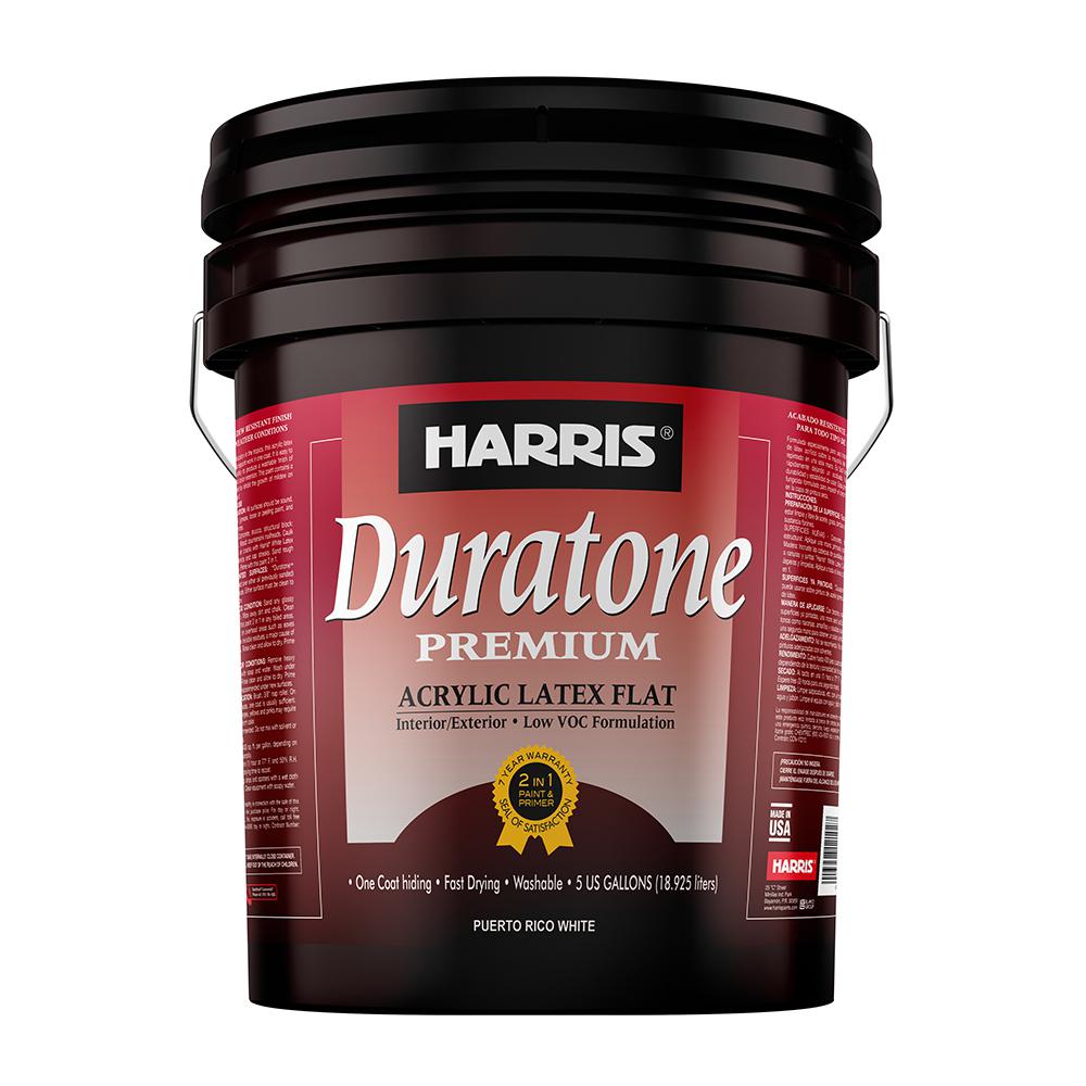 Harris Duratone 5 gal. Flat AcrylicLatex White Interior Harris Duratone 5 gal. Flat AcrylicLatex White Interior