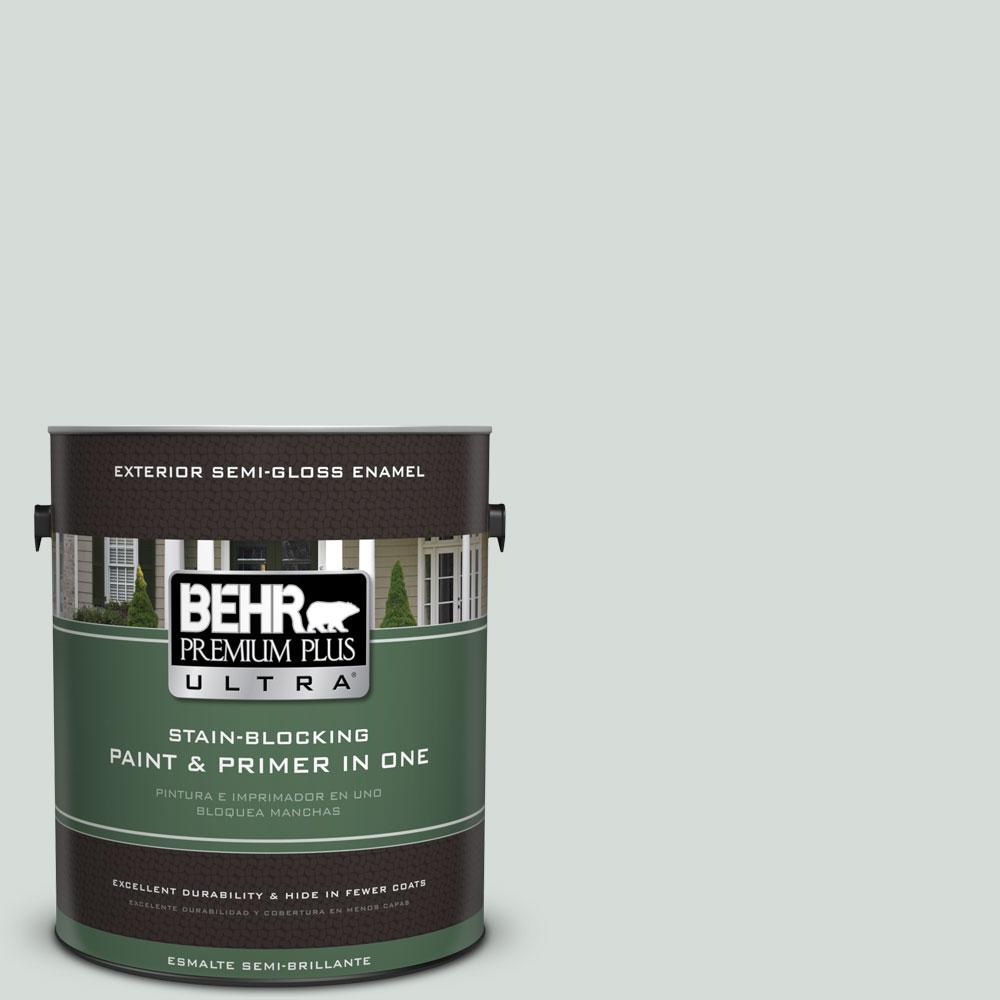 BEHR Premium Plus Ultra 1gal. PPL66 Iced Slate SemiGloss Enamel