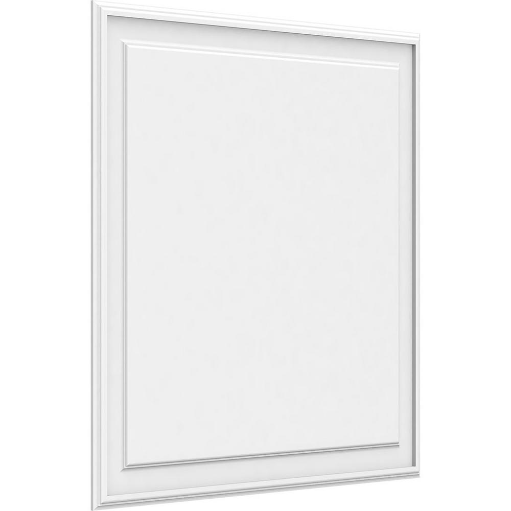 Ekena Millwork 5/8 in. x 3 ft. x 3 ft. Legacy Raised Panel White PVC ...