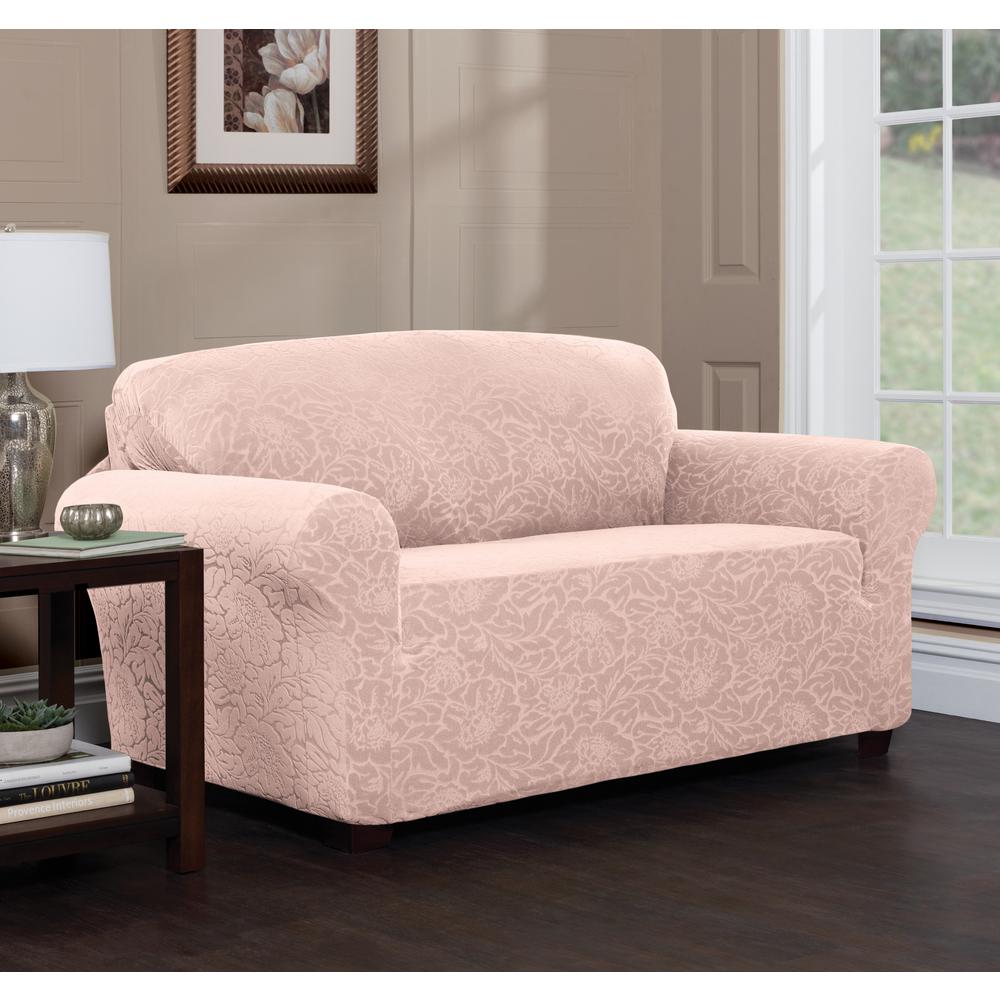 Stretch Sensations Fl Sofa Slipcover 9587sofblush Stretch Fl Sofa Slipcover