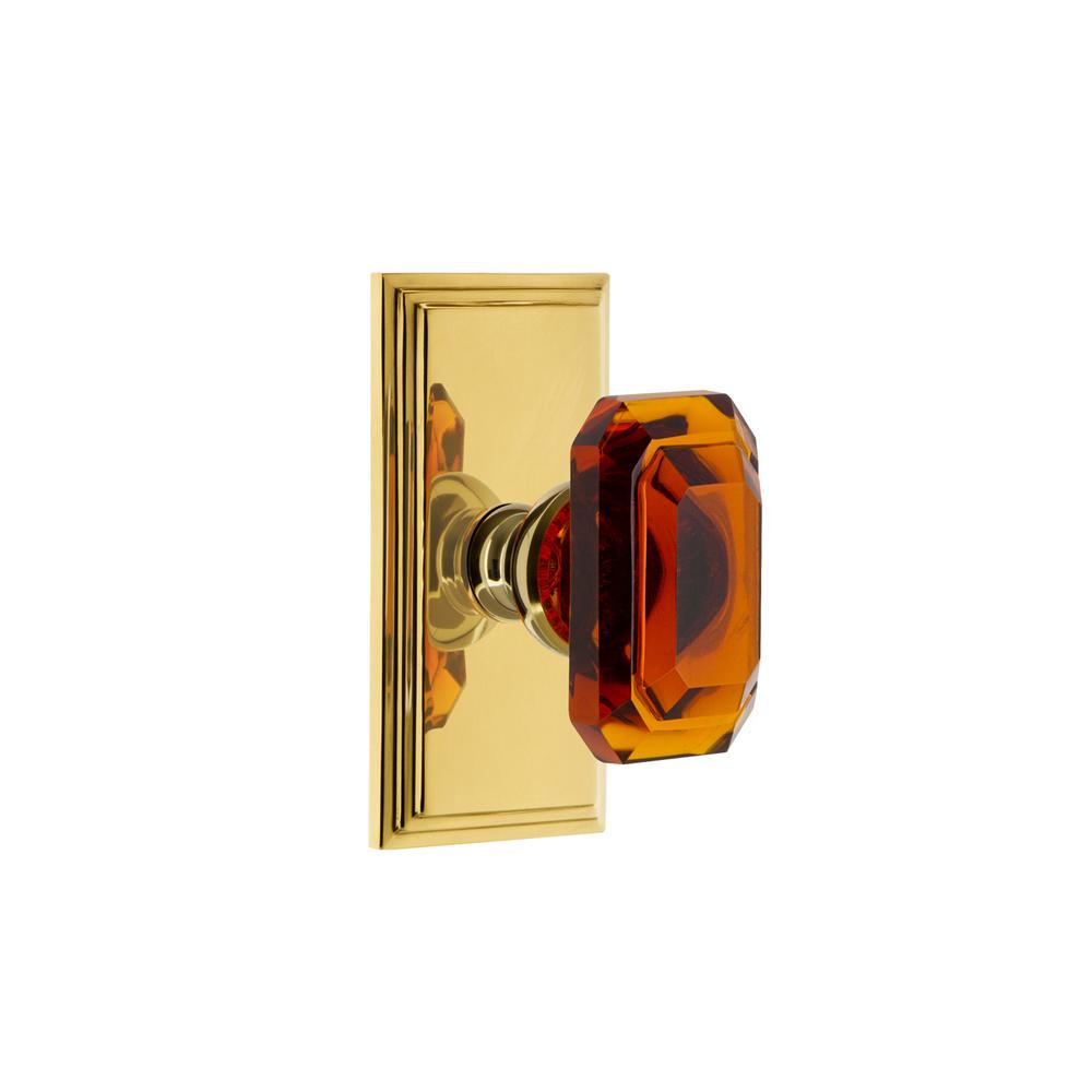 Grandeur Carre Plate Single Dummy With Amber Baguette Crystal Door