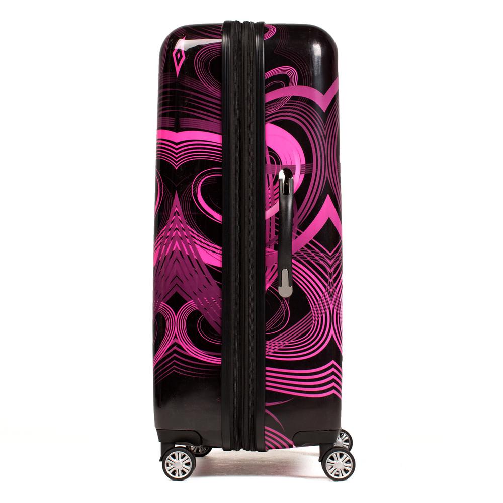 pink hard case luggage