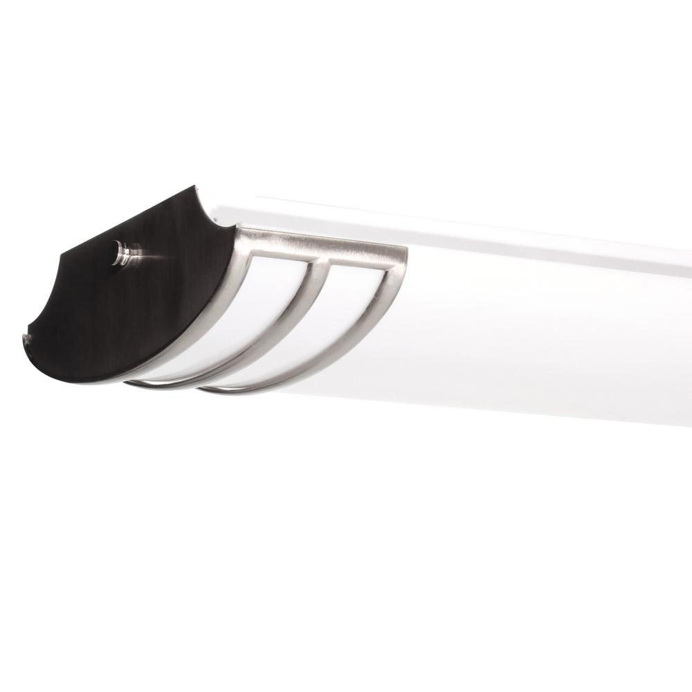 Lithonia Lighting Futra 2 Light Brushed Nickel Fluorescent Ceiling Semi Flush Mount