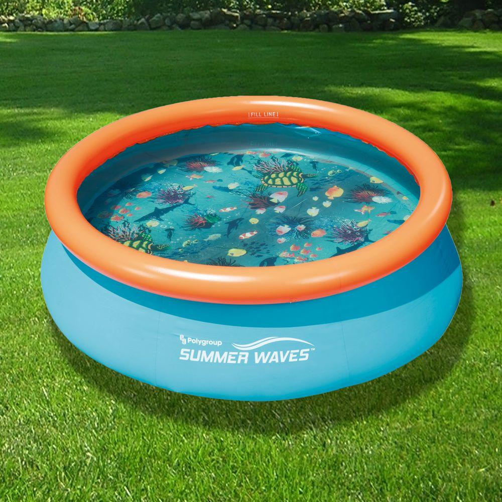 Summer Waves Active 8ft X 30in Above Ground Frame Swimming Pool Set With Pump Walmart Com Walmart Com