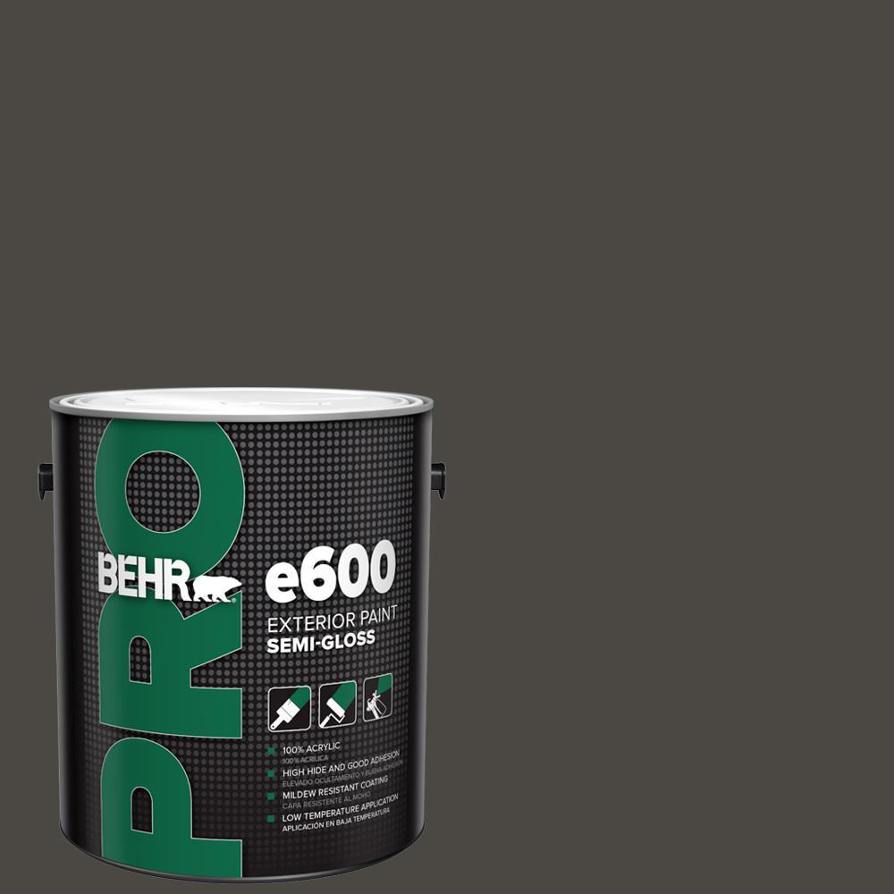 BEHR PRO 1 gal. PPU2401 Black Mocha SemiGloss Acrylic