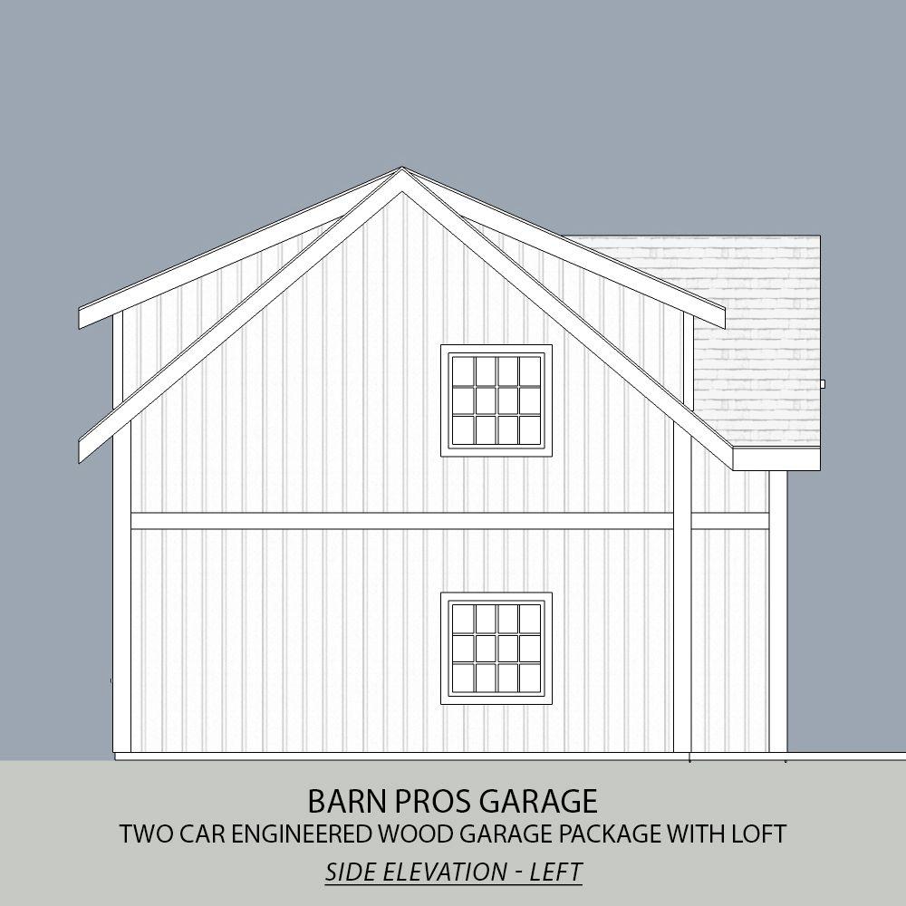 Barn Pros 2 Car 30 Ft X 28 Ft Engineered Permit Ready Garage Kit