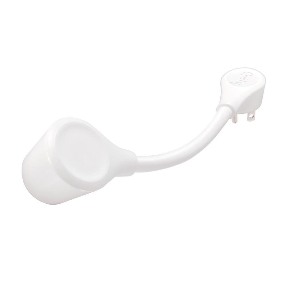 Quirky Plug Power 7.8 ft. 16AWG 3Conductor Plug Extender Cord, White
