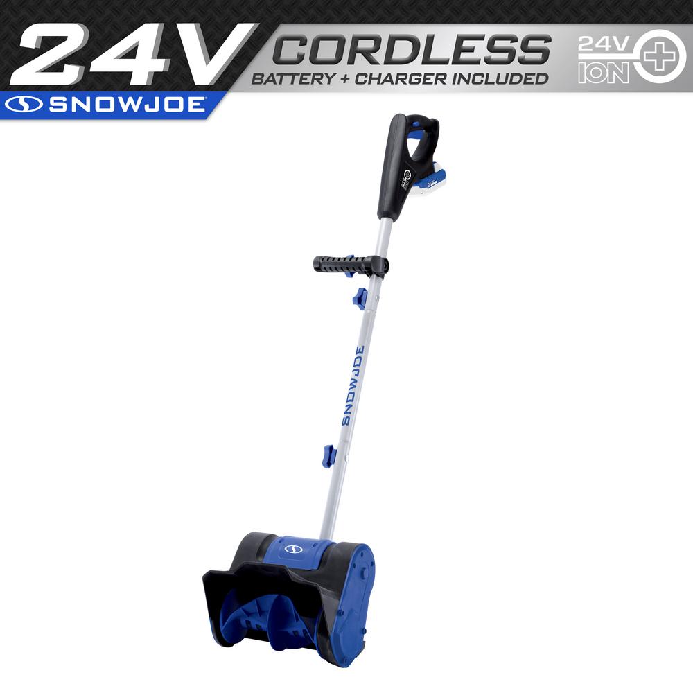 Snow Joe 10 in. 24-Volt Cordless Snow Shovel Kit with 4.0 Ah Battery   Charger