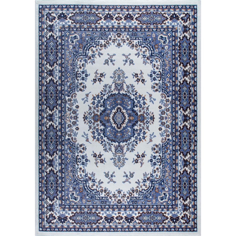 Home Dynamix Premium Ivory Blue 5 Ft X 7 Indoor Area Rug