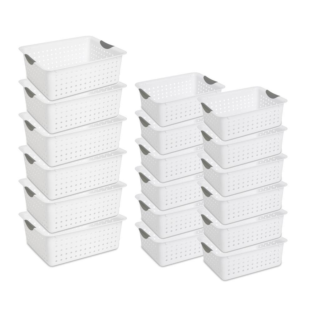 Sterilite Large Ultra Storage Bin Basket 6 Pack Medium