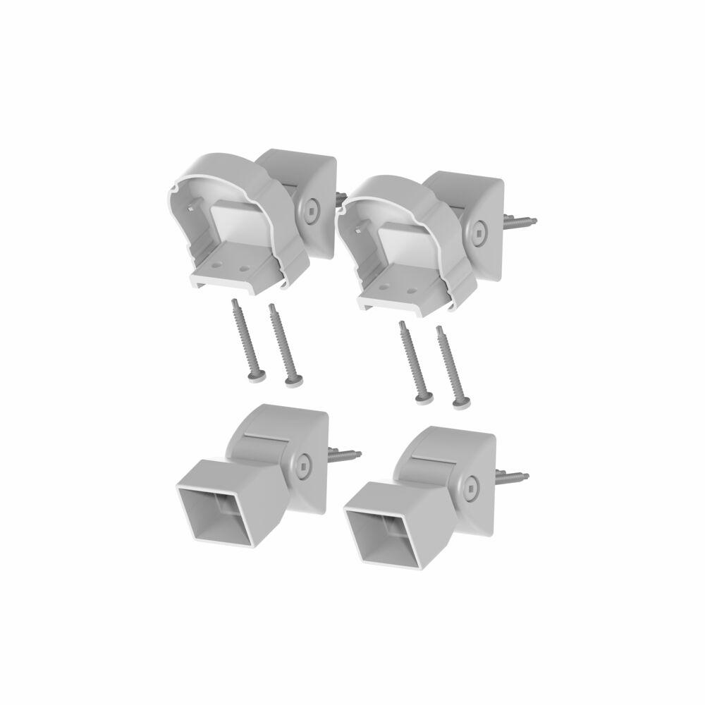 Veranda Penrose White Aluminum Top Stair Bracket Kit73045652 The