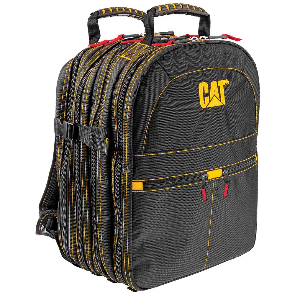 cat flipping off backpack