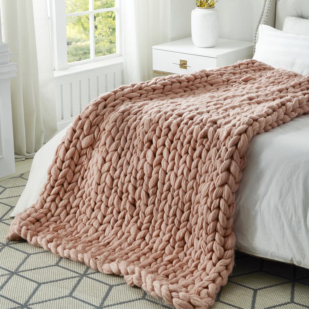 blush throw blanket for bedroom