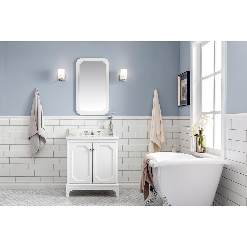 Water Creation Queen Collection 30 in. Bathroom Vanity in Pure White