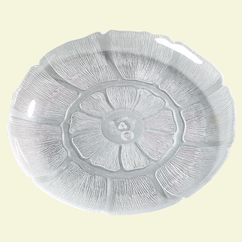 Carlisle 8.87 in. Diameter Petal Mist Plate in Clear (Case of 36