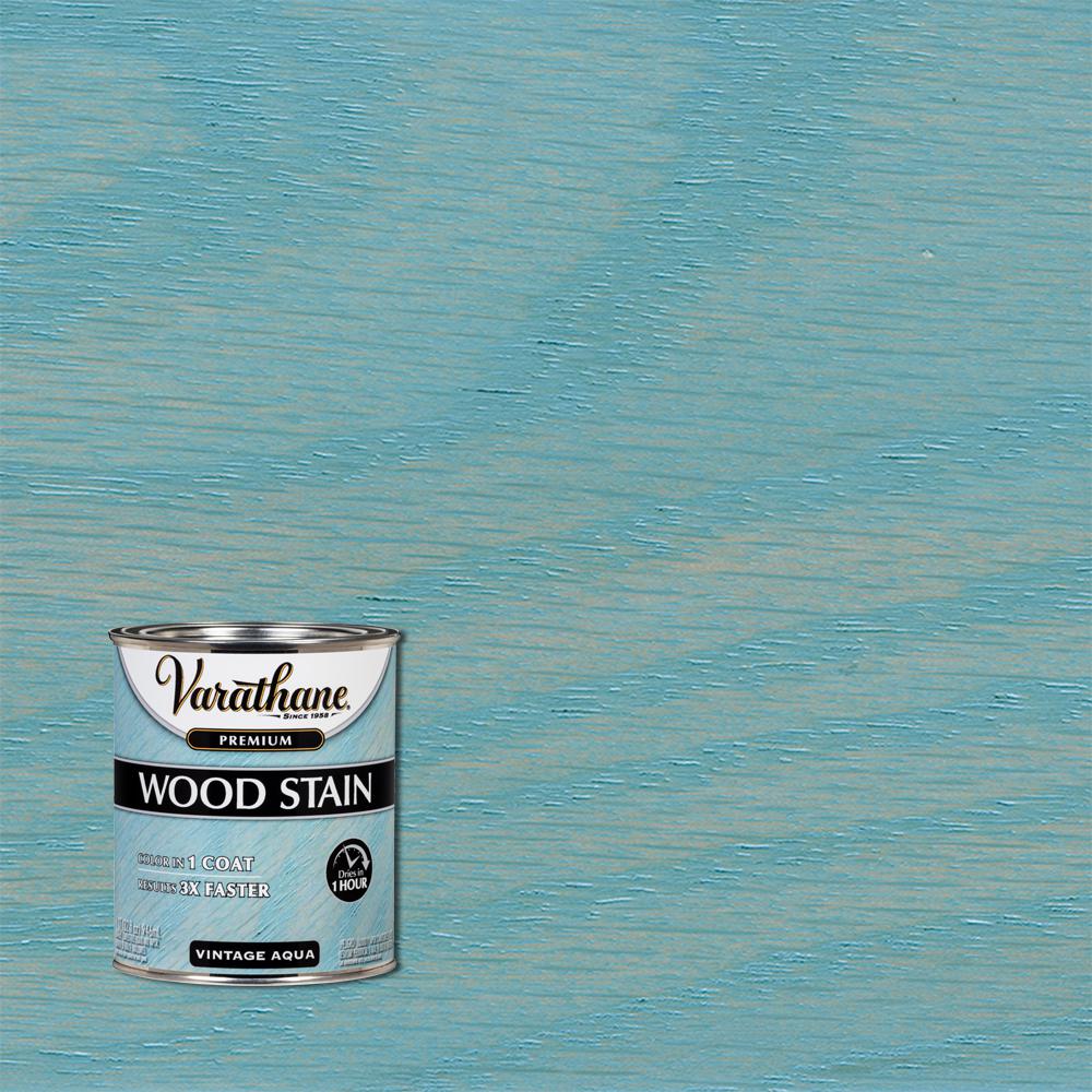 Varathane 1 Qt Vintage Aqua Premium Fast Dry Interior Wood Stain Premium Fast Dry Interior Wood Stain